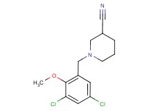 1-(3,5-dichloro-2-methoxybenzyl)piperidine-3-carbonitrile