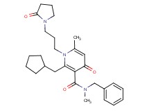 N-benzyl-2-(cyclopentylmethyl)-N,6-dimethyl-4-oxo-1-[3-(2-oxo-1-pyrrolidinyl)propyl]-1,4-dihydro-3-pyridinecarboxamide