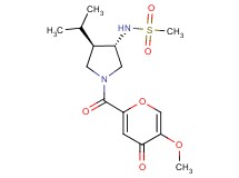 N-{(3S*,4R*)-4-isopropyl-1-[(5-methoxy-4-oxo-4H-pyran-2-yl)carbonyl]-3-pyrrolidinyl}methanesulfonamide