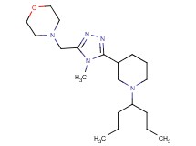4-({4-methyl-5-[1-(1-propylbutyl)piperidin-3-yl]-4H-1,2,4-triazol-3-yl}methyl)morpholine