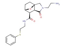(1R*,5S*,6R*,7S*)-3-(2-aminoethyl)-4-oxo-N-[2-(phenylthio)ethyl]-10-oxa-3-azatricyclo[5.2.1.0~1,5~]decane-6-carboxamide