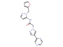 N-[1-(2-furylmethyl)-1H-pyrazol-5-yl]-2-(4-pyrazin-2-yl-1H-pyrazol-1-yl)acetamide