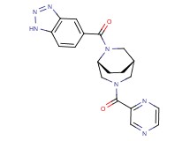 5-{[(1S*,5R*)-3-(pyrazin-2-ylcarbonyl)-3,6-diazabicyclo[3.2.2]non-6-yl]carbonyl}-1H-1,2,3-benzotriazole