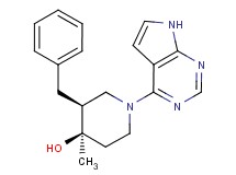 (3S*,4R*)-3-benzyl-4-methyl-1-(7H-pyrrolo[2,3-d]pyrimidin-4-yl)piperidin-4-ol