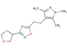 3-(tetrahydrofuran-3-yl)-5-[2-(1,3,5-trimethyl-1H-pyrazol-4-yl)ethyl]-1,2,4-oxadiazole