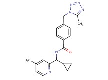 N-[cyclopropyl(4-methylpyridin-2-yl)methyl]-4-[(5-methyl-1H-tetrazol-1-yl)methyl]benzamide