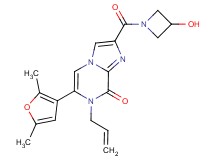 7-allyl-6-(2,5-dimethyl-3-furyl)-2-[(3-hydroxyazetidin-1-yl)carbonyl]imidazo[1,2-a]pyrazin-8(7H)-one