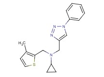 N-[(3-methyl-2-thienyl)methyl]-N-[(1-phenyl-1H-1,2,3-triazol-4-yl)methyl]cyclopropanamine
