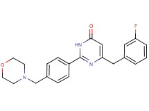 6-(3-fluorobenzyl)-2-[4-(4-morpholinylmethyl)phenyl]-4(3H)-pyrimidinone