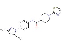 N-[4-(3,5-dimethyl-1H-pyrazol-1-yl)phenyl]-1-(1,3-thiazol-2-yl)piperidine-4-carboxamide