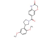 7-{[3-(2,5-dimethoxyphenyl)pyrrolidin-1-yl]carbonyl}-2H-1,4-benzoxazin-3(4H)-one