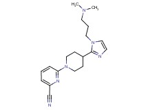 6-(4-{1-[3-(dimethylamino)propyl]-1H-imidazol-2-yl}-1-piperidinyl)-2-pyridinecarbonitrile