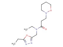 N-ethyl-N-[(5-ethyl-1,3,4-oxadiazol-2-yl)methyl]-3-(1,2-oxazinan-2-yl)propanamide