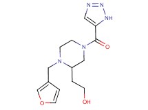 2-[1-(3-furylmethyl)-4-(1H-1,2,3-triazol-5-ylcarbonyl)-2-piperazinyl]ethanol
