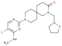 9-[5-fluoro-4-(methylamino)pyrimidin-2-yl]-2-(tetrahydrofuran-2-ylmethyl)-2,9-diazaspiro[5.5]undecan-3-one