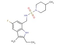 N-[(2-ethyl-5-fluoro-3-methyl-1H-indol-7-yl)methyl]-4-methylpiperidine-1-sulfonamide