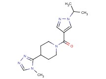 1-[(1-isopropyl-1H-pyrazol-4-yl)carbonyl]-4-(4-methyl-4H-1,2,4-triazol-3-yl)piperidine