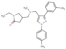 1-ethyl-4-[(methyl{[3-(3-methylphenyl)-1-(4-methylphenyl)-1H-pyrazol-4-yl]methyl}amino)methyl]-2-pyrrolidinone