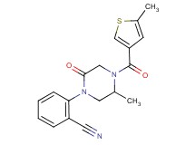 2-{5-methyl-4-[(5-methyl-3-thienyl)carbonyl]-2-oxo-1-piperazinyl}benzonitrile