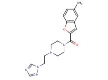 1-[(5-methyl-1-benzofuran-2-yl)carbonyl]-4-[2-(1H-1,2,4-triazol-1-yl)ethyl]piperazine