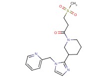 2-[(2-{1-[3-(methylsulfonyl)propanoyl]-3-piperidinyl}-1H-imidazol-1-yl)methyl]pyridine