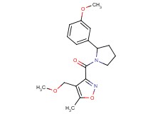 4-(methoxymethyl)-3-{[2-(3-methoxyphenyl)-1-pyrrolidinyl]carbonyl}-5-methylisoxazole