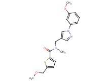 5-(methoxymethyl)-N-{[1-(3-methoxyphenyl)-1H-pyrazol-4-yl]methyl}-N-methyl-2-thiophenecarboxamide