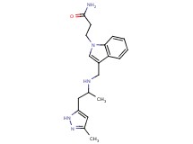 3-[3-({[1-methyl-2-(3-methyl-1H-pyrazol-5-yl)ethyl]amino}methyl)-1H-indol-1-yl]propanamide