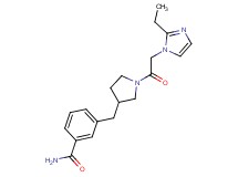 3-({1-[(2-ethyl-1H-imidazol-1-yl)acetyl]-3-pyrrolidinyl}methyl)benzamide