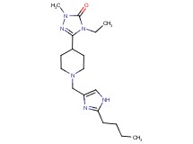 5-{1-[(2-butyl-1H-imidazol-4-yl)methyl]piperidin-4-yl}-4-ethyl-2-methyl-2,4-dihydro-3H-1,2,4-triazol-3-one