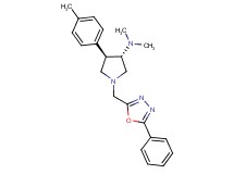 (3S*,4R*)-N,N-dimethyl-4-(4-methylphenyl)-1-[(5-phenyl-1,3,4-oxadiazol-2-yl)methyl]-3-pyrrolidinamine