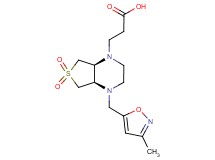 3-[(4aR*,7aS*)-4-[(3-methylisoxazol-5-yl)methyl]-6,6-dioxidohexahydrothieno[3,4-b]pyrazin-1(2H)-yl]propanoic acid