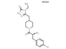 5-({1-[(2S)-2-amino-3-(4-hydroxyphenyl)propanoyl]piperidin-4-yl}methyl)-4-ethyl-2,4-dihydro-3H-1,2,4-triazol-3-one