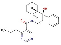 (4S*,4aS*,8aS*)-4-phenyl-1-[(4-propyl-5-pyrimidinyl)carbonyl]decahydro-4-quinolinol