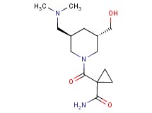 1-{[(3R*,5S*)-3-[(dimethylamino)methyl]-5-(hydroxymethyl)-1-piperidinyl]carbonyl}cyclopropanecarboxamide