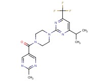 4-isopropyl-2-{4-[(2-methyl-5-pyrimidinyl)carbonyl]-1-piperazinyl}-6-(trifluoromethyl)pyrimidine
