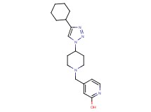 4-{[4-(4-cyclohexyl-1H-1,2,3-triazol-1-yl)-1-piperidinyl]methyl}-2-pyridinol bis(trifluoroacetate) (salt)