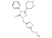 2-{[5-(methoxymethyl)-1,2,4-oxadiazol-3-yl]methyl}-4-phenyl-5-(4-piperidinyl)-2,4-dihydro-3H-1,2,4-triazol-3-one hydrochloride