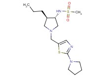 N-((3S*,4R*)-4-propyl-1-{[2-(1-pyrrolidinyl)-1,3-thiazol-5-yl]methyl}-3-pyrrolidinyl)methanesulfonamide
