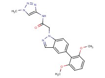 2-[5-(2,6-dimethoxyphenyl)-1H-indazol-1-yl]-N-(1-methyl-1H-1,2,3-triazol-4-yl)acetamide