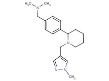 N,N-dimethyl-1-(4-{1-[(1-methyl-1H-pyrazol-4-yl)methyl]-2-piperidinyl}phenyl)methanamine