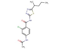 4-(acetylamino)-2-chloro-N-[5-(1-methylbutyl)-1,3,4-thiadiazol-2-yl]benzamide