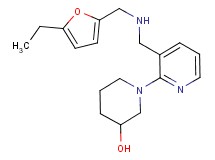 1-[3-({[(5-ethyl-2-furyl)methyl]amino}methyl)-2-pyridinyl]-3-piperidinol