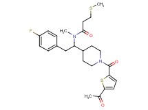 N-[1-{1-[(5-acetyl-2-thienyl)carbonyl]-4-piperidinyl}-2-(4-fluorophenyl)ethyl]-N-methyl-3-(methylthio)propanamide