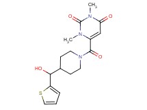 6-({4-[hydroxy(2-thienyl)methyl]-1-piperidinyl}carbonyl)-1,3-dimethyl-2,4(1H,3H)-pyrimidinedione