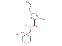 N-{[4-(hydroxymethyl)tetrahydro-2H-pyran-4-yl]methyl}-N,3-dimethyl-1-propyl-1H-pyrazole-4-carboxamide