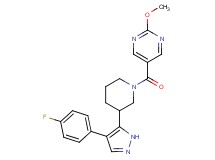 5-({3-[4-(4-fluorophenyl)-1H-pyrazol-5-yl]piperidin-1-yl}carbonyl)-2-methoxypyrimidine