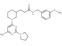N-(3-methoxybenzyl)-3-{1-[6-methyl-2-(1-pyrrolidinyl)-4-pyrimidinyl]-3-piperidinyl}propanamide