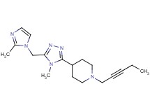 4-{4-methyl-5-[(2-methyl-1H-imidazol-1-yl)methyl]-4H-1,2,4-triazol-3-yl}-1-pent-2-yn-1-ylpiperidine