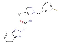 2-(2H-1,2,3-benzotriazol-2-yl)-N-[1-(3-fluorobenzyl)-4-methyl-1H-pyrazol-5-yl]acetamide
